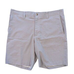 CALLAWAY Diamond Golf Shorts 38 Performance Fabric Light Gray & White